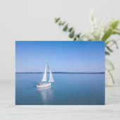 Wasser | Yacht am Plattensee Ungarn Dankeskarte (Stehend Vorderseite)