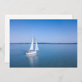Wasser | Yacht am Plattensee Ungarn Dankeskarte (Vorne/Hinten)