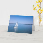 Wasser | Yacht am Plattensee Ungarn Karte (Gelbe Blume)