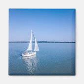 Wasser | Yacht am Plattensee Ungarn Magnet (Vorne)