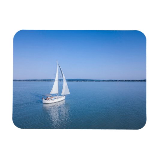 Wasser | Yacht am Plattensee Ungarn Magnet (Horizontal)