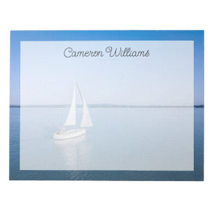 Wasser   Yacht am Plattensee Ungarn Notizblock