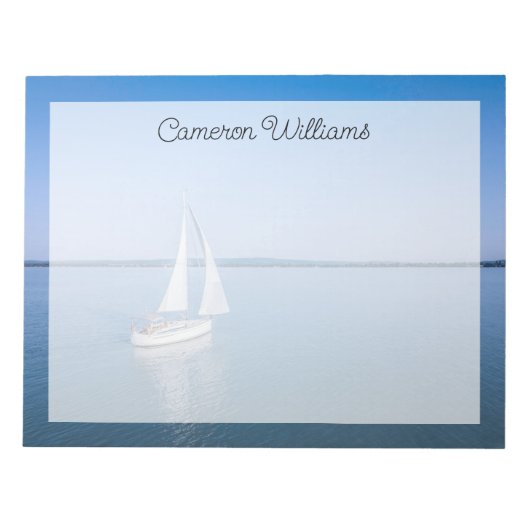 Wasser | Yacht am Plattensee Ungarn Notizblock (Vorderseite)