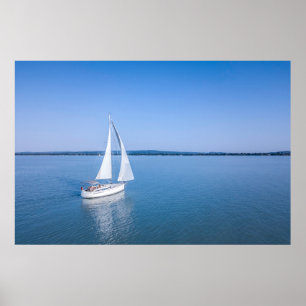Wasser   Yacht am Plattensee Ungarn Poster