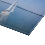 Wasser | Yacht am Plattensee Ungarn Schneidebrett (Ecke)