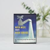 Wasserabfall bedeutet Wasserknappheit Postkarte (Stehend Vorderseite)