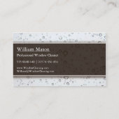 Wasserabfall, Weißfensterreiniger - Visitenkarte (Rückseite)