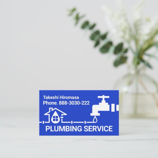 Wasserableitungspipeline Visitenkarte (Stehend Vorderseite)