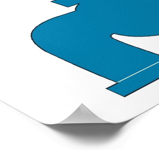 Wasserabsperrzeichen Poster (Ecke)