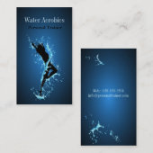 Wasseraerobics-berufliche persönliches visitenkarte (Vorne/Hinten)