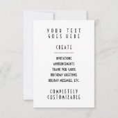 Wasseraffe Einladung (Rückseite)