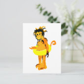 Wasseraffe Postkarte (Stehend Vorderseite)