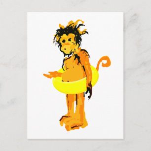 Wasseraffe Postkarte