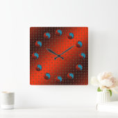 Wasseraffe Quadratische Wanduhr (Zuhause)