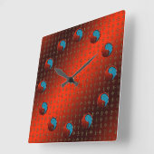 Wasseraffe Quadratische Wanduhr (Winkel)