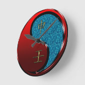 Wasseraffe Runde Wanduhr (Winkel)