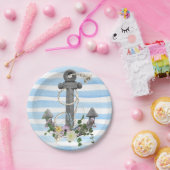 Wasseranker mit Blume Pappteller (Party)