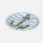 Wasseranker mit Blume Pappteller (Schrägansicht)