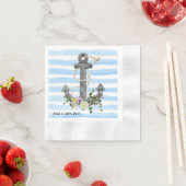 Wasseranker mit Blumenstrauß Serviette (Beispiel)