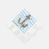 Wasseranker mit Blumenstrauß Serviette (Ecke)