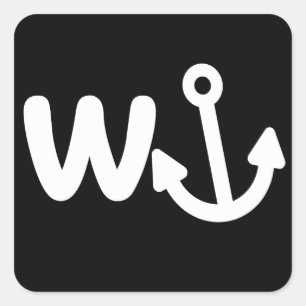 Wasseranker Quadratischer Aufkleber