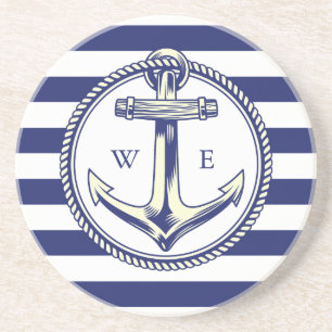 Wasseranker Seblau Streifen Getränkeuntersetzer