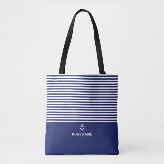 Wasseranker Seblau Streifen Tasche (Vorderseite)