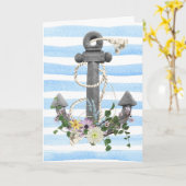 Wasseranker und Blumenstrauß Karte (Gelbe Blume)