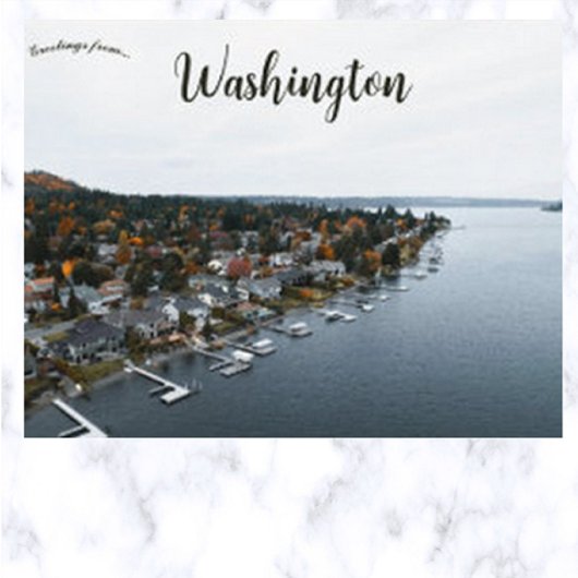 Wasseransicht Zuhause in Issaquah Washington Postkarte