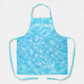 Wasserarme Blaue Rippling Wasser chic individuelle Schürze (Vorderseite)