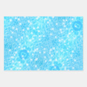 Wasserarme blaues Wasser Textur cool modernes Chic Geschenkpapier Set (Vorderseite)