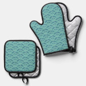 Wasserarme Ofenhandschuh & Topflappen-Set (Vorderseite/Rückseite)