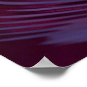Wasserarme und Wassertropfen im Lila Teich Poster (Ecke)