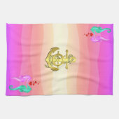 Wasserbad/Rosa/Küssen Seepferde/Herzbad Geschirrtuch (Horizontal)