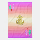Wasserbad/Rosa/Küssen Seepferde/Herzbad Geschirrtuch (Vertikal)
