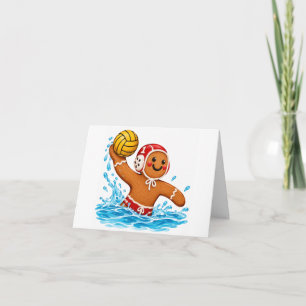 Wasserball-Gingerbread-Mann-Karte Dankeskarte