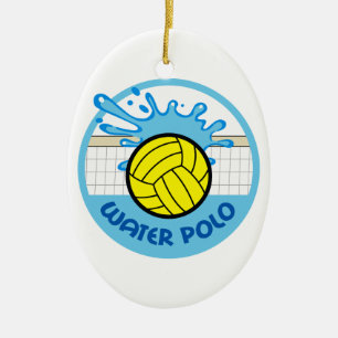 WASSERBALL-NET-SPRITZEN KERAMIKORNAMENT