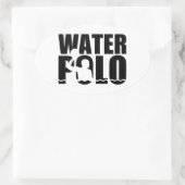 Wasserball Ovaler Aufkleber (Tasche)