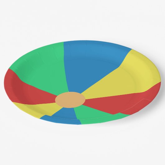 Wasserball Pappteller (Schrägansicht)