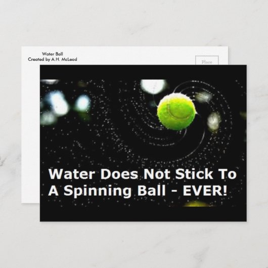 Wasserball-Postkarte - Flat Earth Meme Postkarte (Vorne/Hinten)