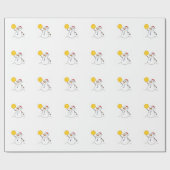 Wasserball-Schneemann-Packpapier Geschenkpapier (Flach)