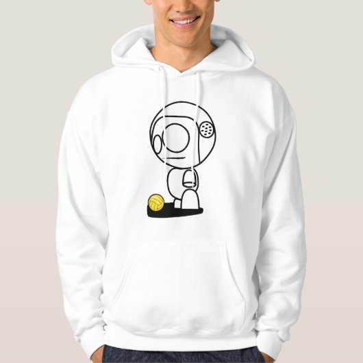 Wasserball-Spieler-Charakter Hoodie (Vorderseite)