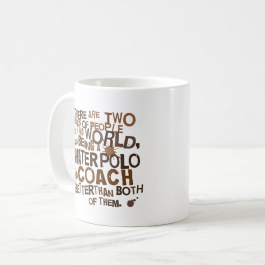 Wasserball-Trainer-Geschenk Kaffeetasse (Vorderseite Links)