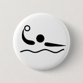 Wasserball Waterpolo Piktogramm Button (Vorderseite)