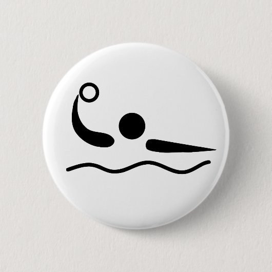 Wasserball Waterpolo Piktogramm Button (Vorderseite)