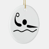 Wasserball Waterpolo Piktogramm Keramikornament (Rechts)