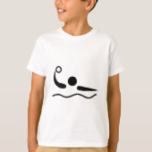 Wasserball Waterpolo Piktogramm T-Shirt (Vorderseite)