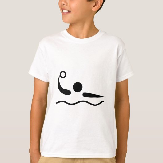 Wasserball Waterpolo Piktogramm T-Shirt (Vorderseite)
