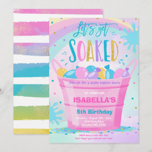 Wasserballon Birthday Party Summer Water Ballon Einladung