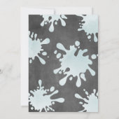 Wasserballon Einladung zum Geburtstag, Ballon War  (Rückseite)